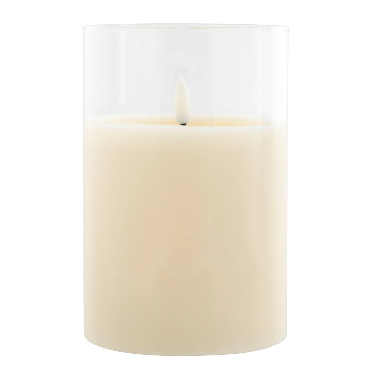 4" x 6" LED Glass Wax Flickering Candle by Ashland®